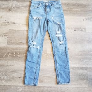 Sale! Topshop High Waisted Distressed Moto Skinny Jeans